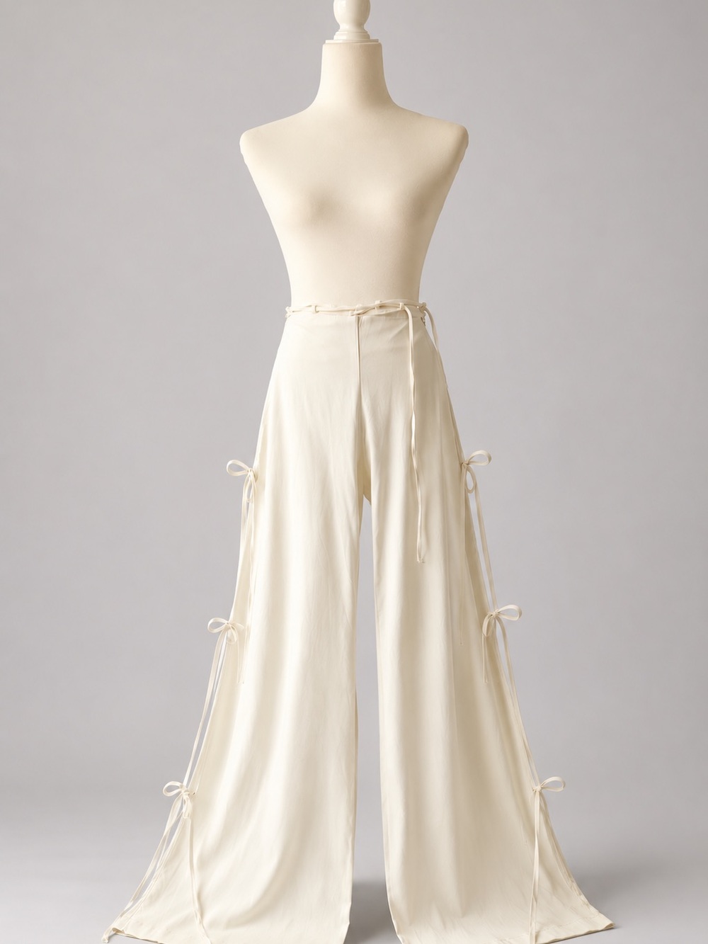 Sandra Pérez Designer Tie-Detail Wide-Leg Pants